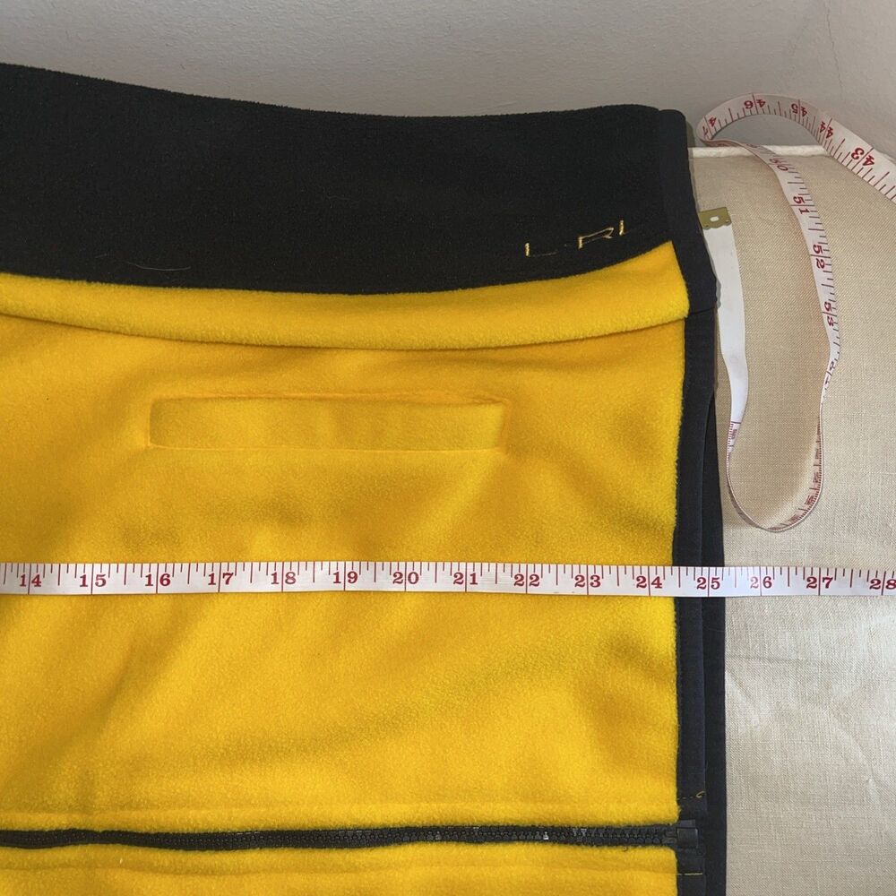 Ralph Lauren LRL Active Women's Fleece Jacket Size L Full Zip Yellow Black - Picture 6 of 7